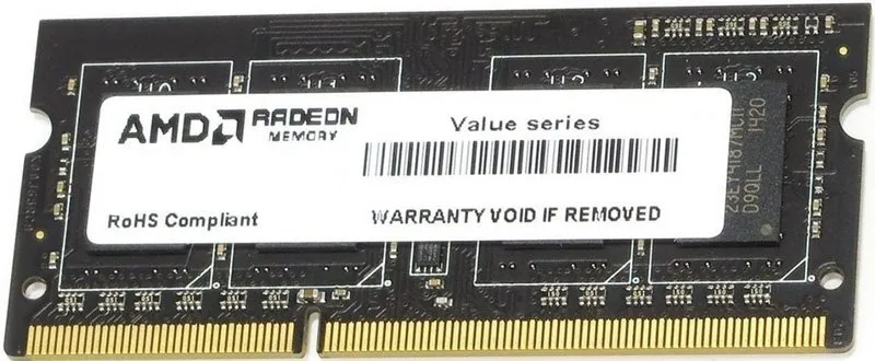 

Оперативная память AMD 4Gb DDR-III 1333MHz SO-DIMM (R334G1339S1S-UO), Radeon R3 Value Series