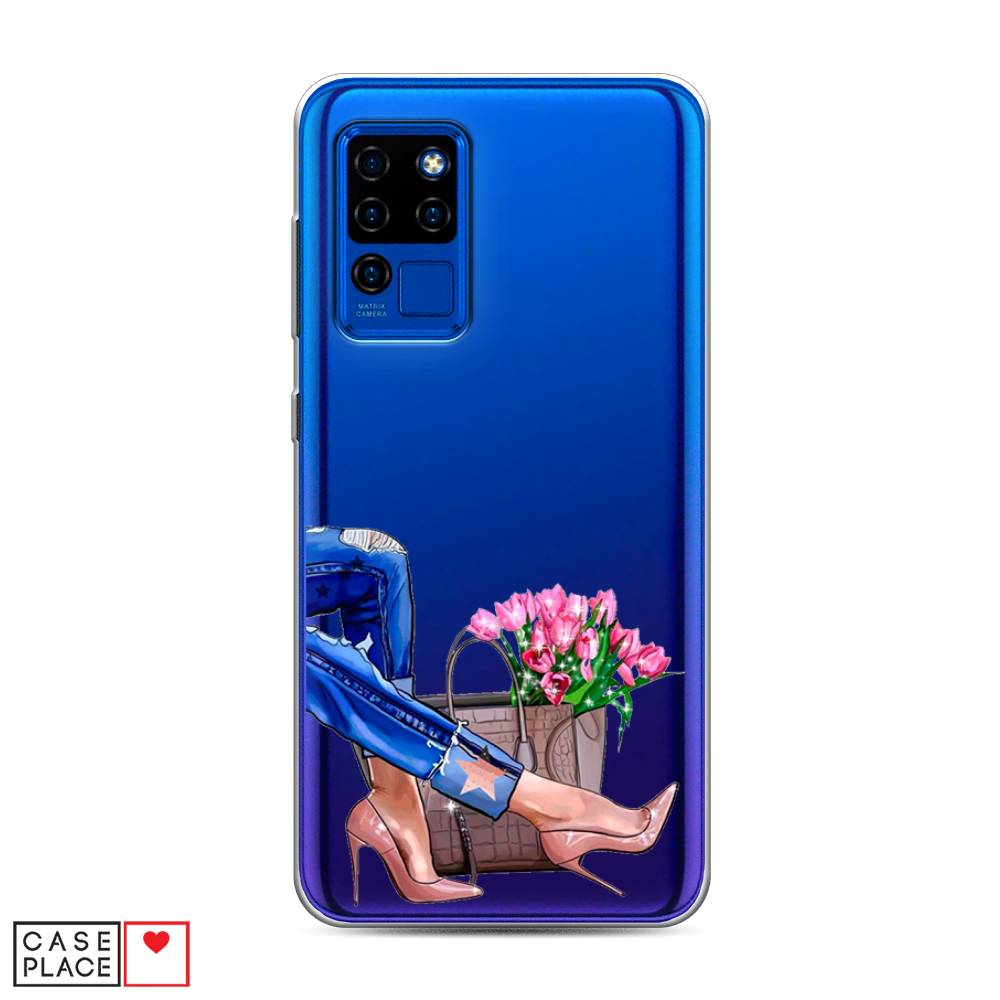 

Чехол Awog на Oukitel C21 / Оукитель C21 "Каблучки", Голубой;коричневый;розовый, 230350-7