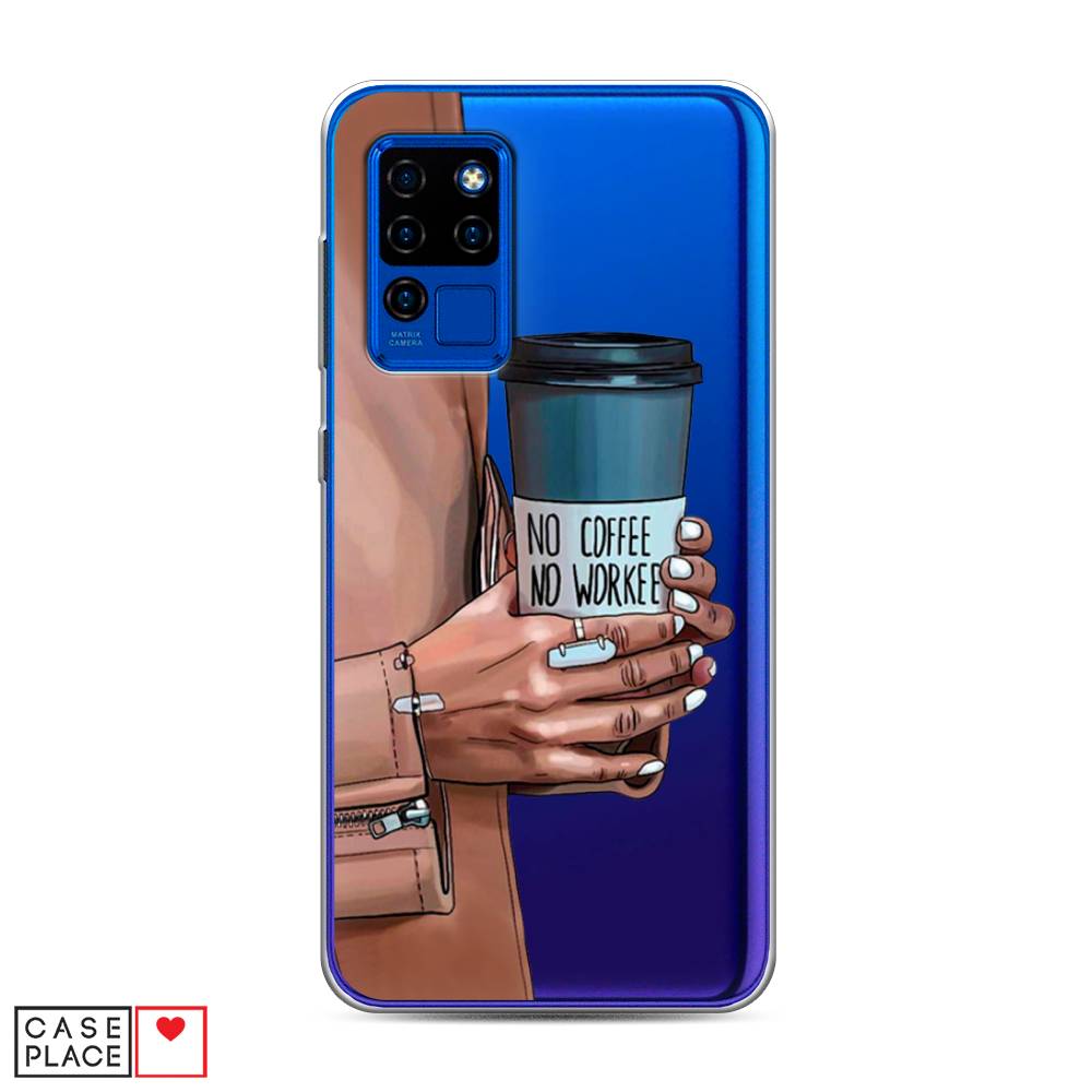 

Чехол Awog на Oukitel C21 / Оукитель C21 "No coffee", Коричневый;серый, 230350-7