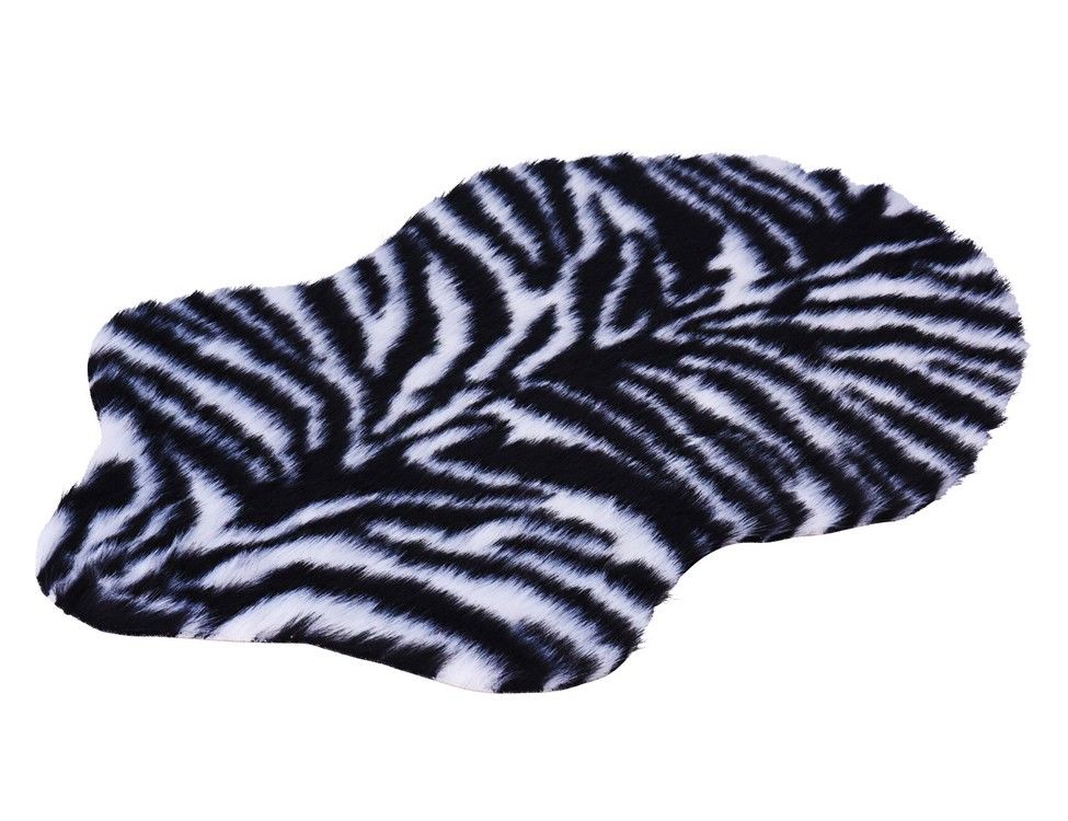 фото Декоративный коврик саванна - зебра, искусственный мех, 55х38 см, koopman international