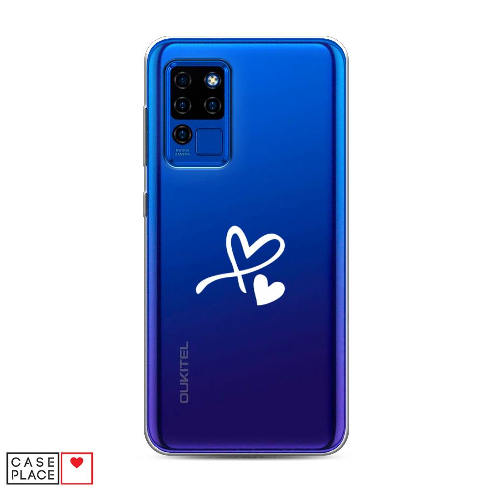 

Чехол Awog на Oukitel C21 / Оукитель C21 "Сердечко минимализм", Белый, 230350-6