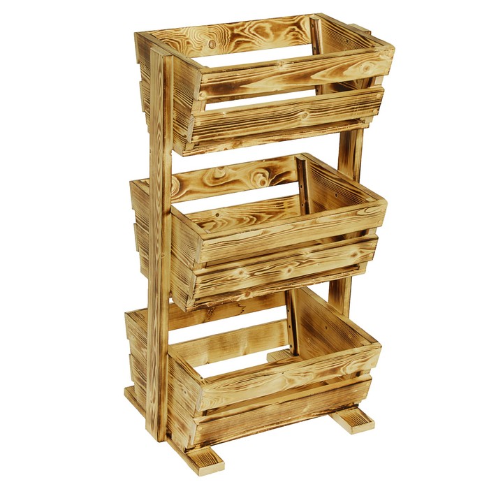 Стеллаж деревянный, 54x50x100см, обожжённый