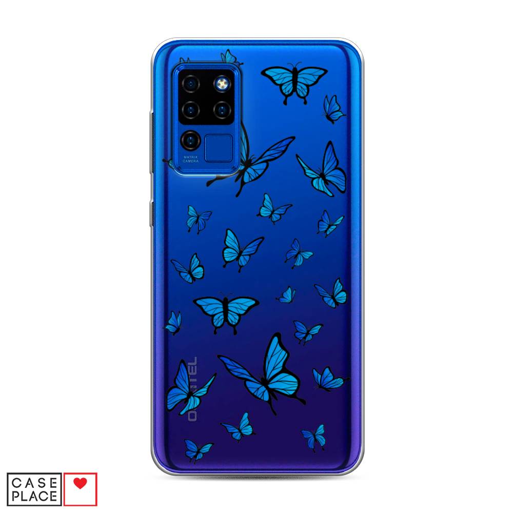 

Чехол Awog на Oukitel C21 / Оукитель C21 "Синие бабочки", Синий;белый, 230350-1