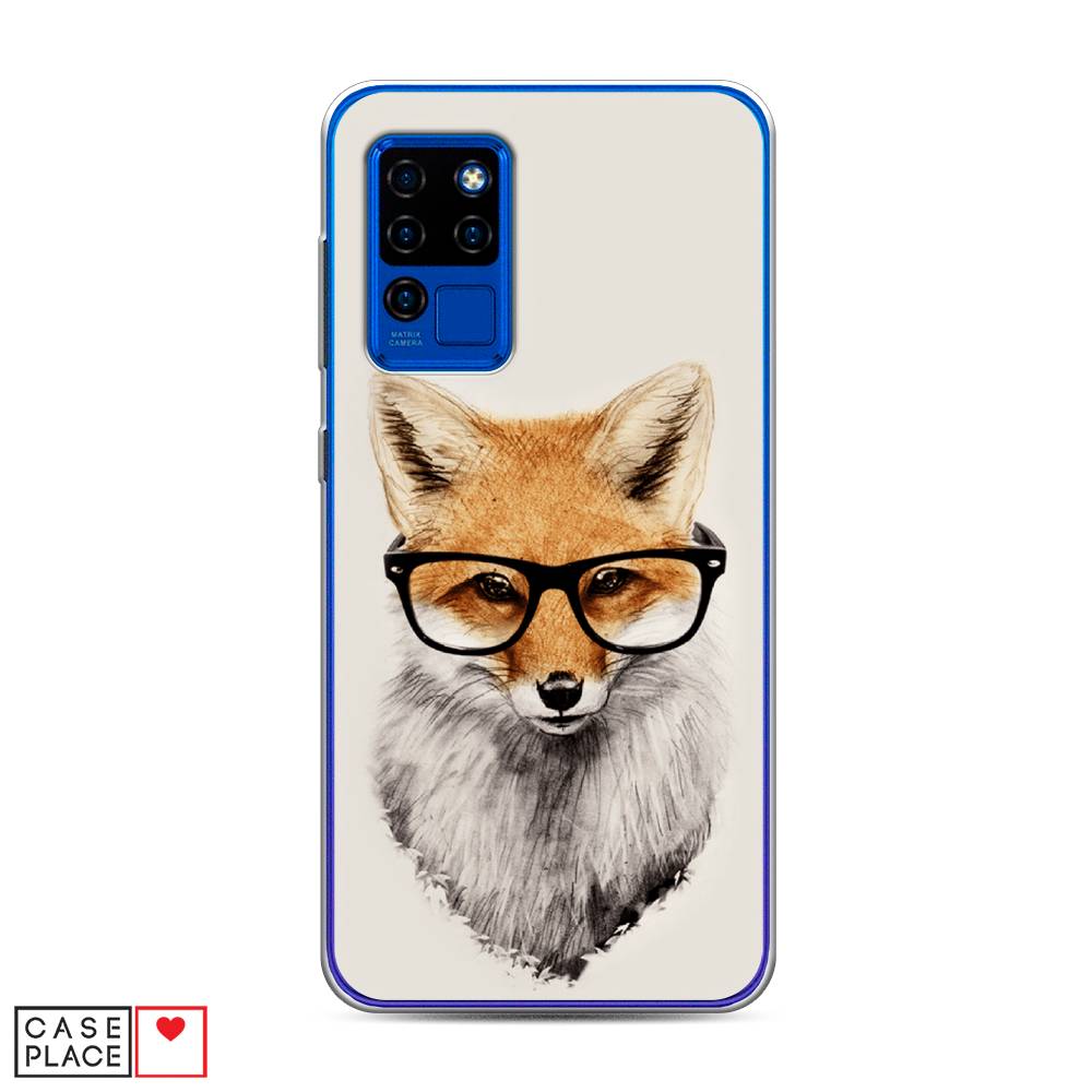 

Чехол Awog на Oukitel C21 / Оукитель C21 "Лиса в очках", Бежевый, 230350-10
