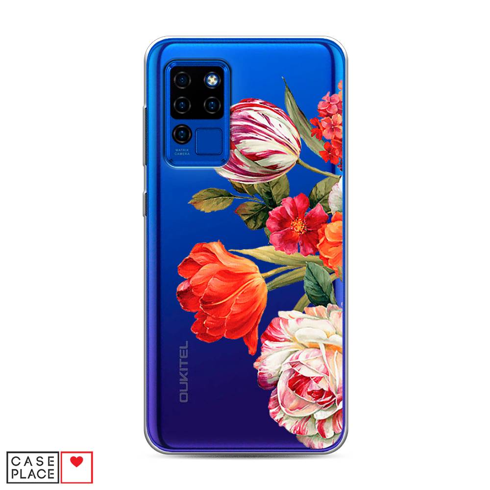 

Чехол Awog на Oukitel C21 / Оукитель C21 "Весенний букет", Красный;розовый;зеленый, 230350-8