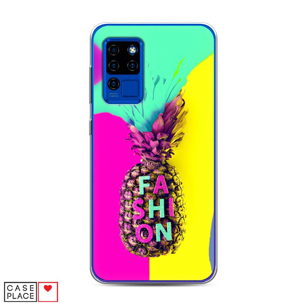 

Чехол Awog на Oukitel C21 / Оукитель C21 "Кислотный ананас", Желтый;розовый;голубой, 230350-10