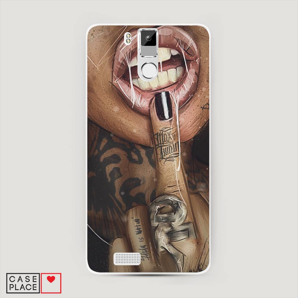 

Чехол Awog на Oukitel K6000 Pro / Оукитель K6000 Pro "Девушка с татуировками", Бежевый;розовый;черный, 230150-9