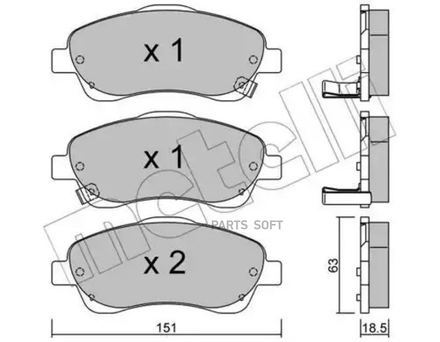 

Тормозные колодки METELLI 22-0450-0