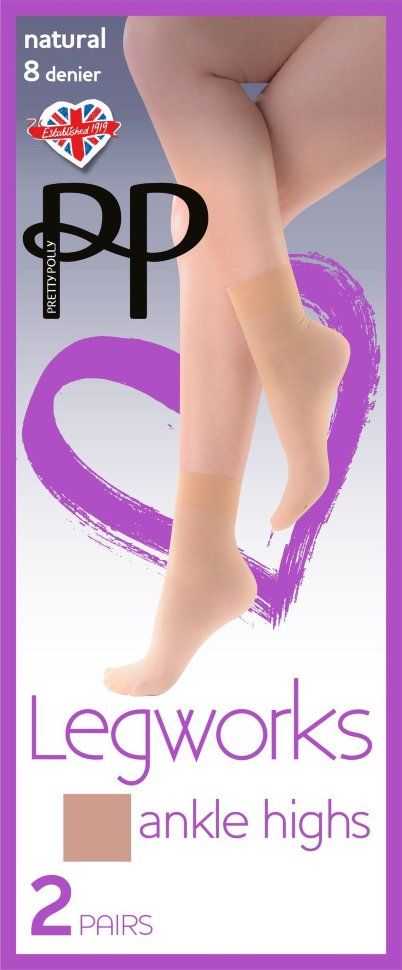 Комплект гольфов женский Pretty Polly EVX9 бежевые S/M/L 2 пары