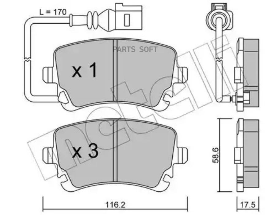 

Тормозные колодки METELLI 22-0554-0