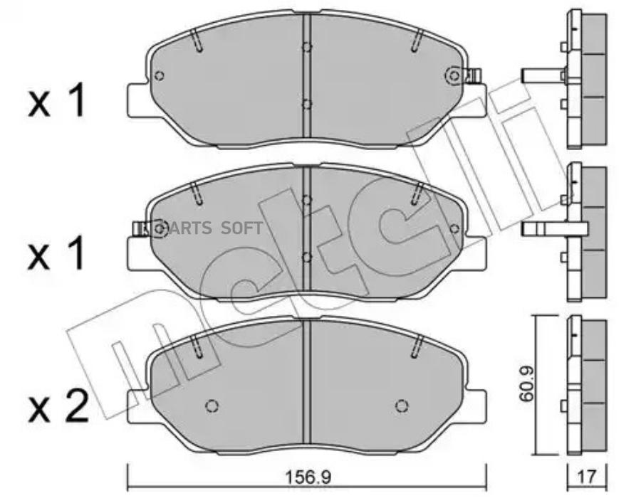 Тормозные колодки METELLI 22-0787-0