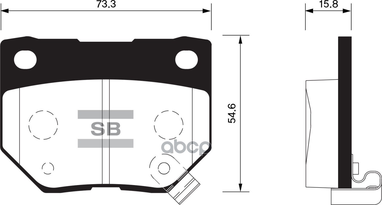 

Колодки тормозные SUBARU IMPREZA 00- задние 1шт SANGSIN BRAKE SP1487