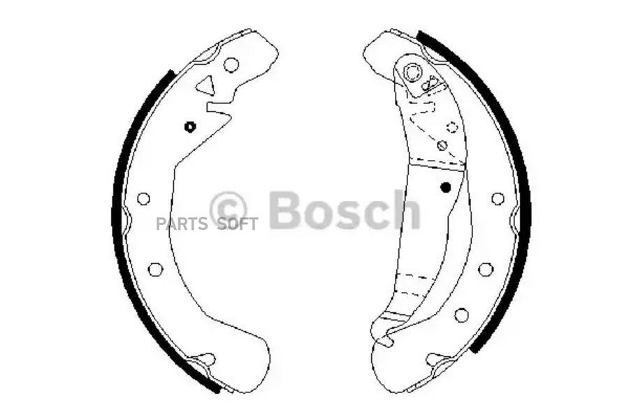 

Тормозные колодки Bosch задние барабанные 986487658