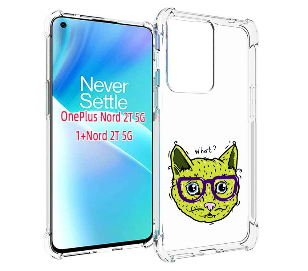 

Чехол MyPads Зеленый кот для OnePlus Nord 2T, Прозрачный, Tocco