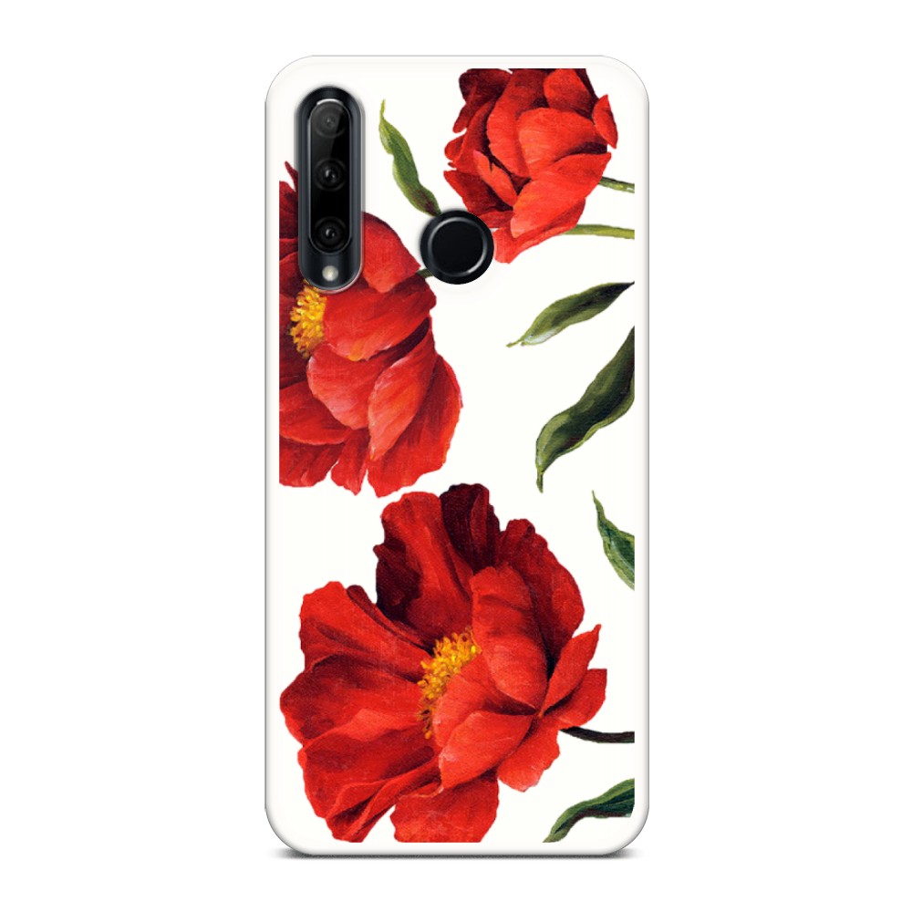 

Чехол Awog на Honor 10i/ 20e/ P smart+ 2019/ 20 Lite "Красные маки", Красный, 68857-1