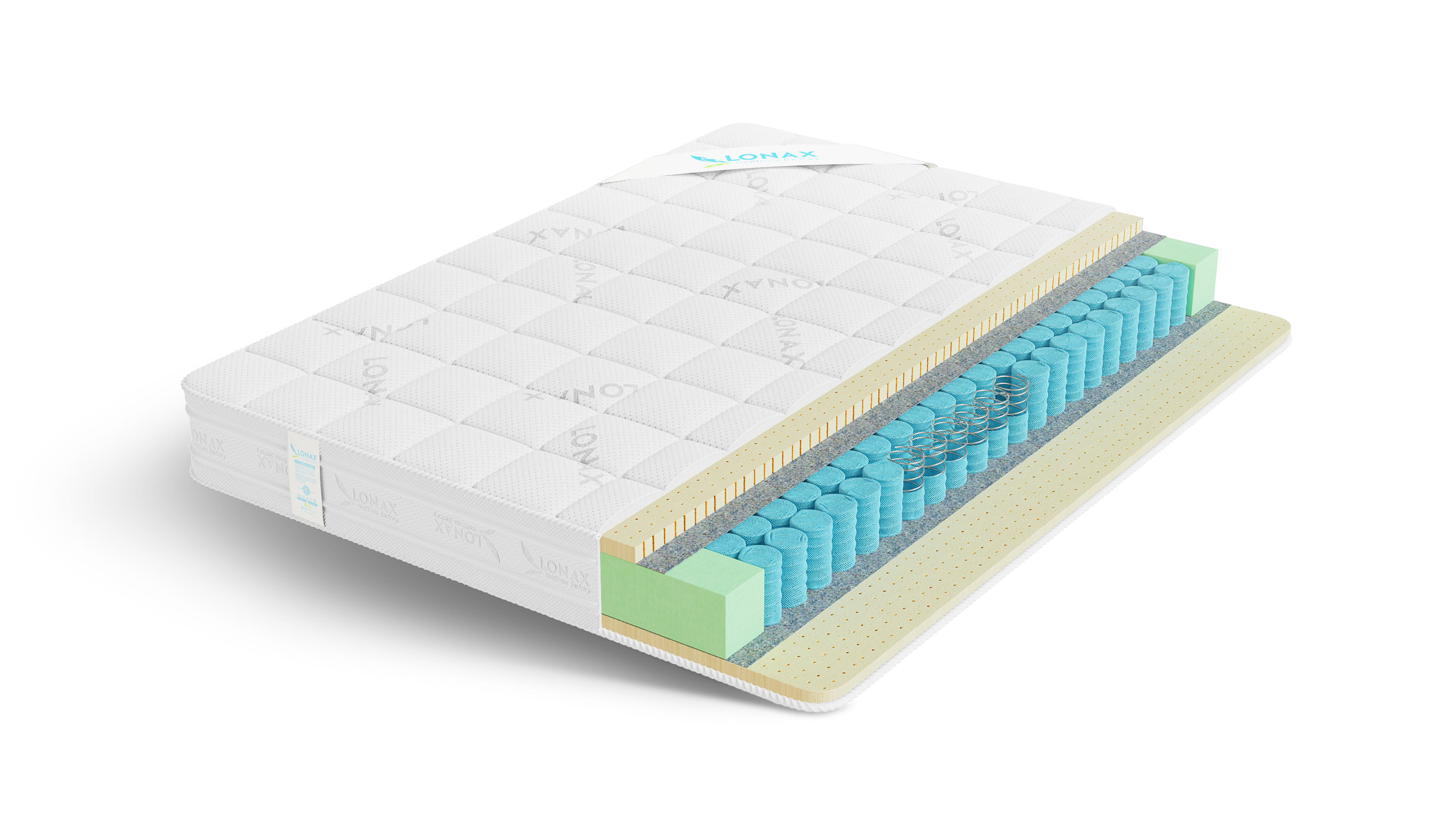 

Матрас пружинный Lonax Latex 5 Zone TFK/chstds_lonLL5ZTFK_90x190, Lonax Latex 5 Zone TFK