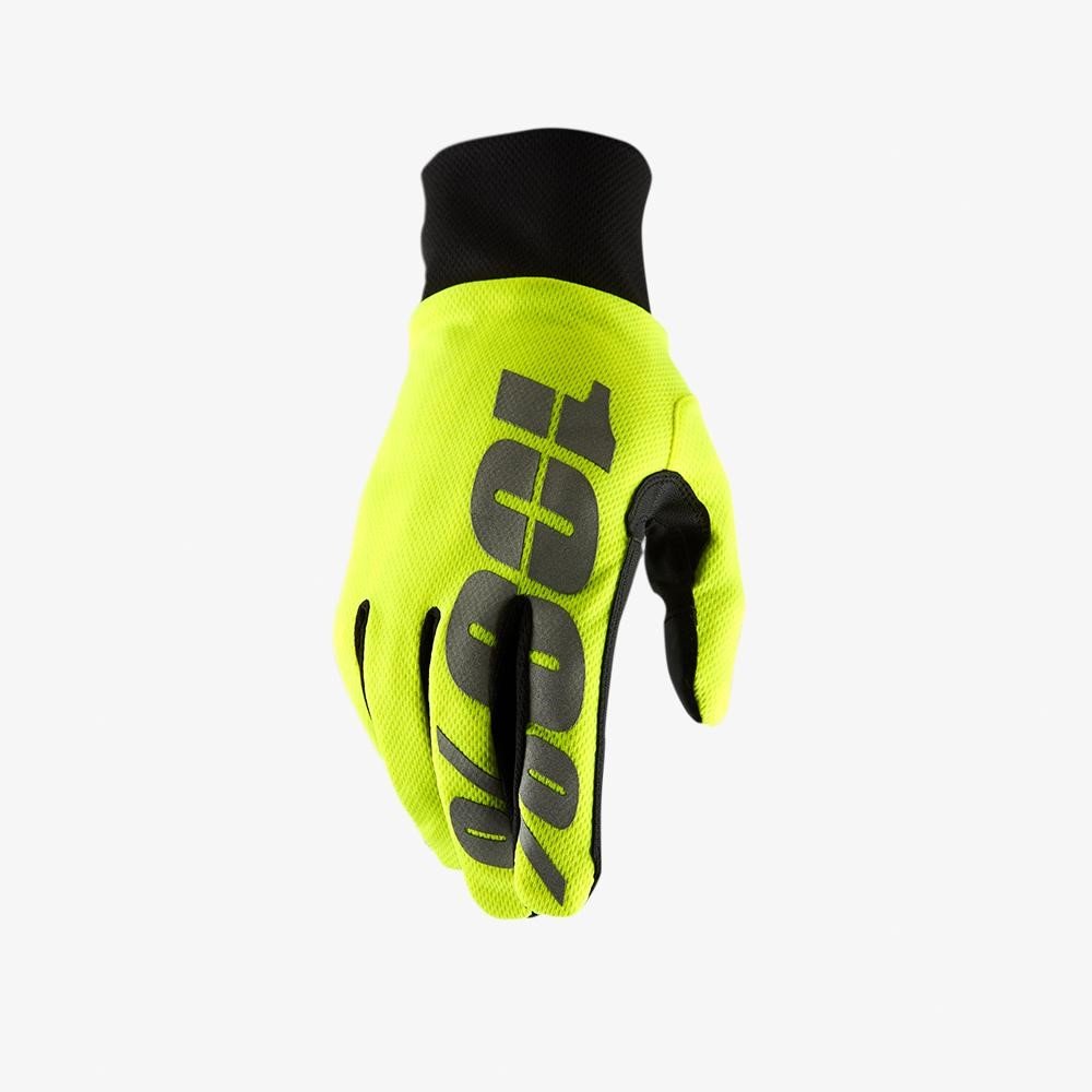 Мотоперчатки 100% Hydromatic Waterproof Glove, Neon Yellow, S, 2021 (10011-004-10)