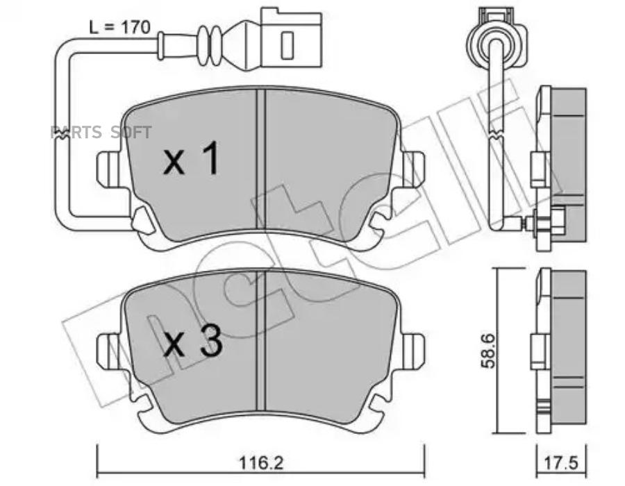 

Тормозные колодки METELLI 2205540