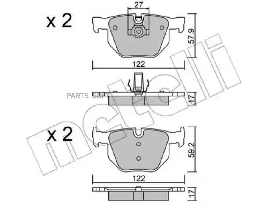 

Тормозные колодки METELLI 2206440