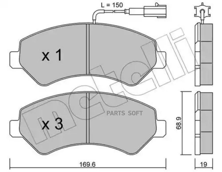 

Тормозные колодки METELLI 2207090