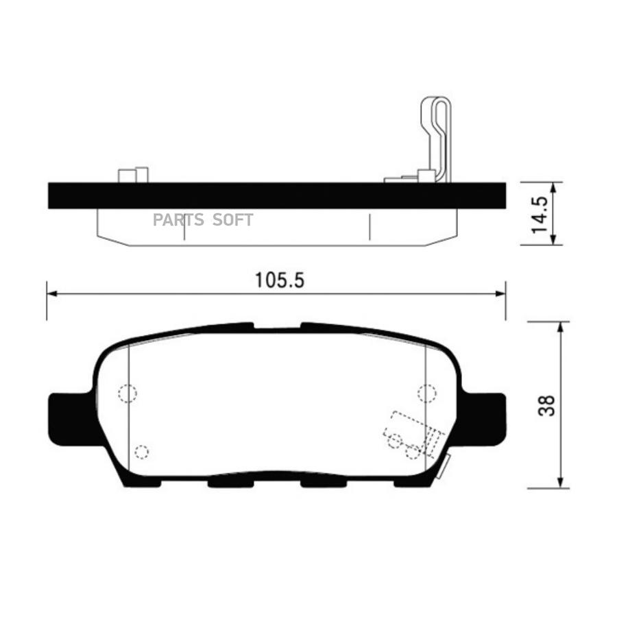 Тормозные колодки AVANTECH задние дисковые av1041