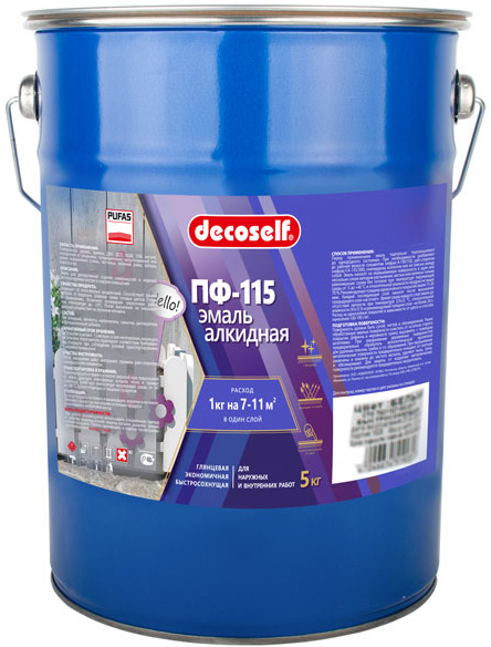DECOSELF эмаль ПФ-115 светло-голубая (5кг)