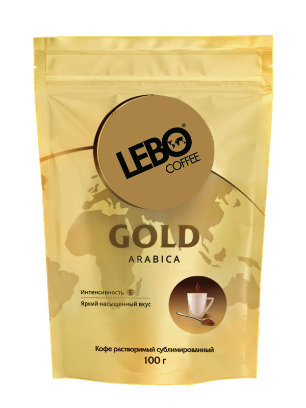 Кофе растворимый Lebo | Gold, сублимированный, 100 г