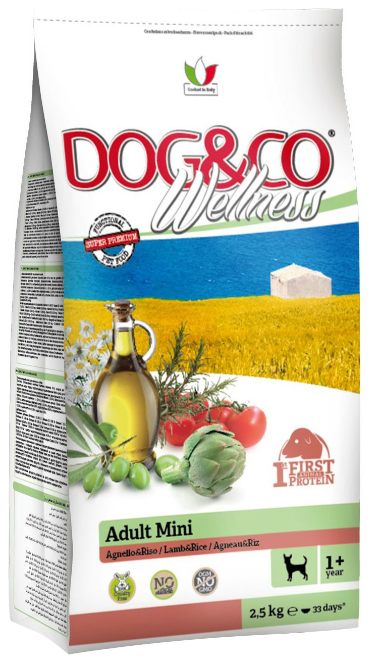 фото Сухой корм для собак wellness dog&co adult mini ветчина и рис, для малых пород, 2,5 кг wellness core