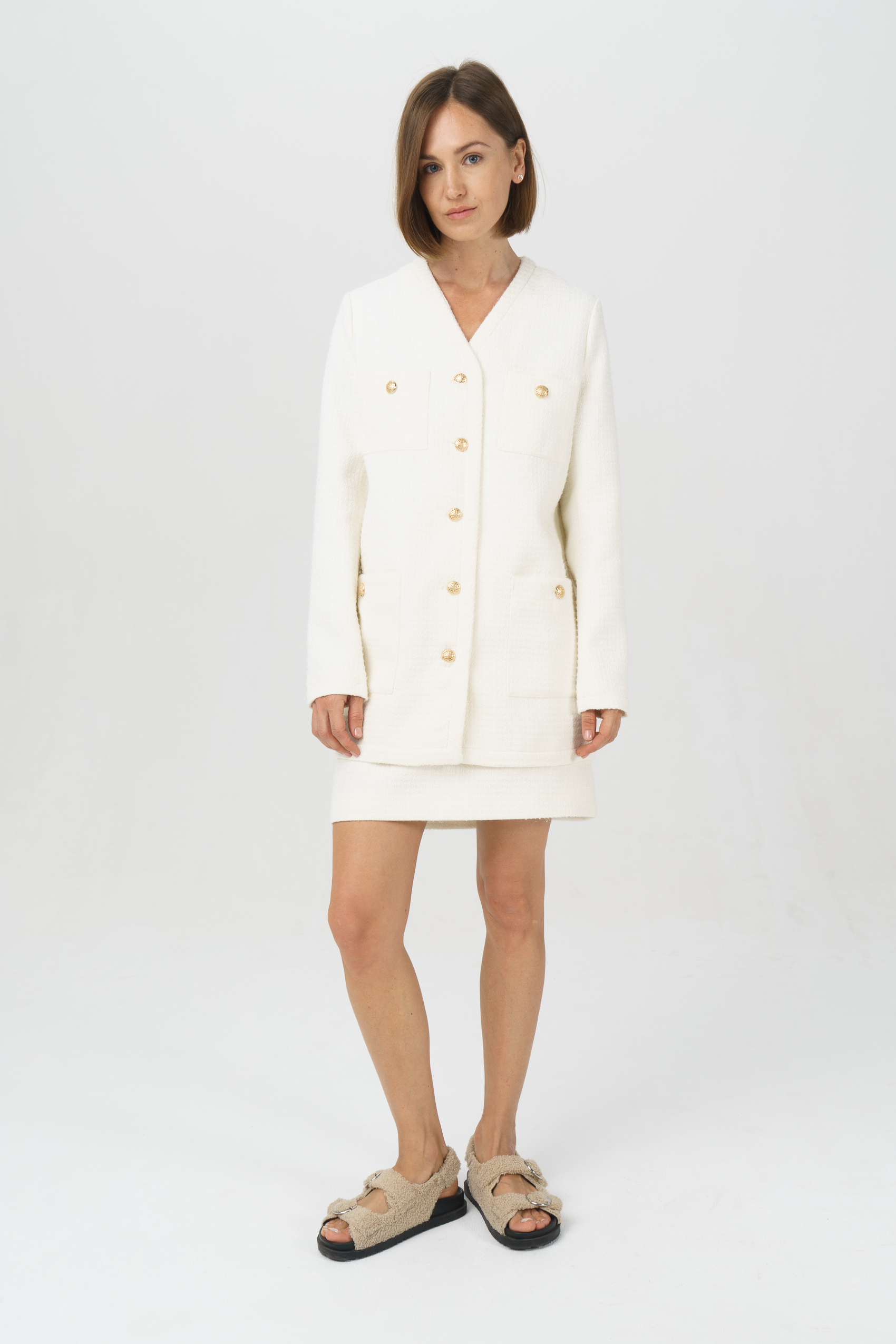 

Пиджак женский Ennergiia AW23-TW06_жакет бежевый 46 RU, AW23-TW06_жакет