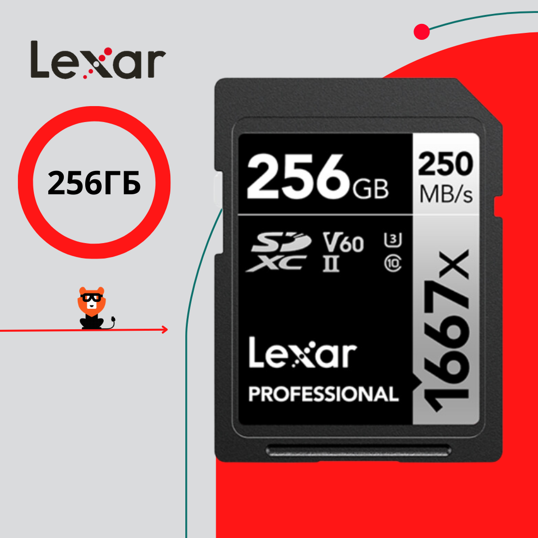 Карта памяти Lexar Professional SDXC 256GB BL 1667X UHS-II