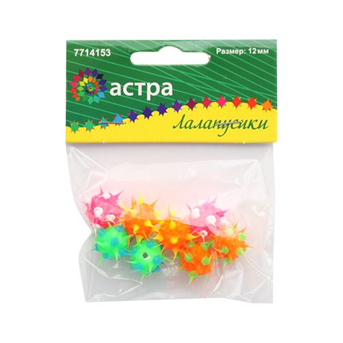 

Бусины резиновые с шипами Астра Микс RUB0001B, 12 мм, 8 шт.