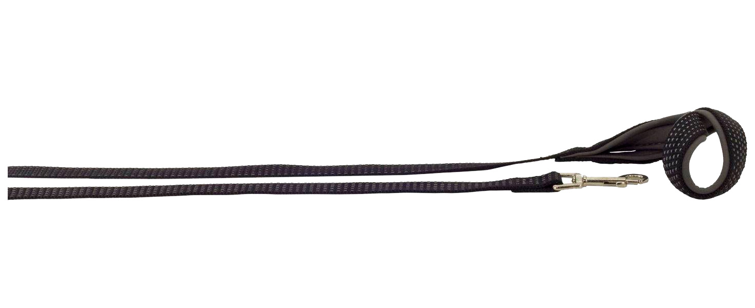 Поводок для собак Каскад Премиум с неопреновой подкладкой черный 2х150 см