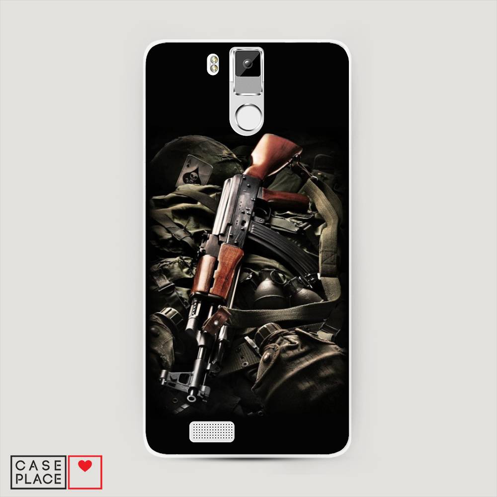 

Чехол Awog на Oukitel K6000 Pro / Оукитель K6000 Pro "Автомат", Черный;коричневый;серый, 230150-5