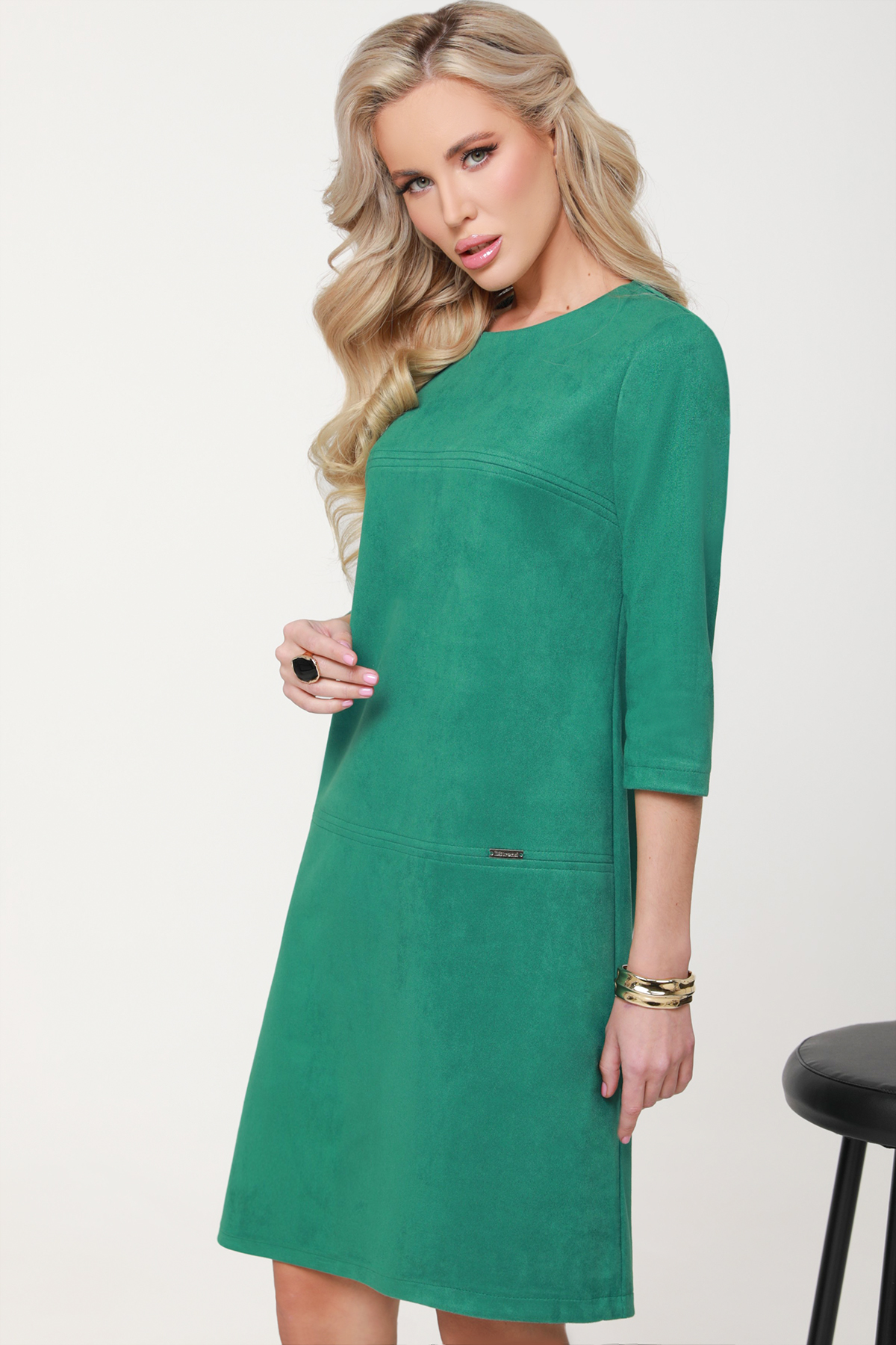 Платье женское DSTrend Модные веяния зеленое 44 RU