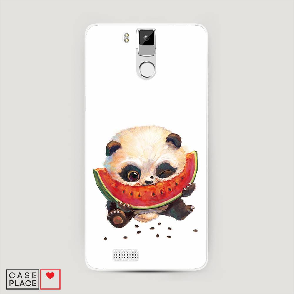

Чехол Awog на Oukitel K6000 Pro / Оукитель K6000 Pro "Малыш панды с арбузом", Белый;красный, 230150-1