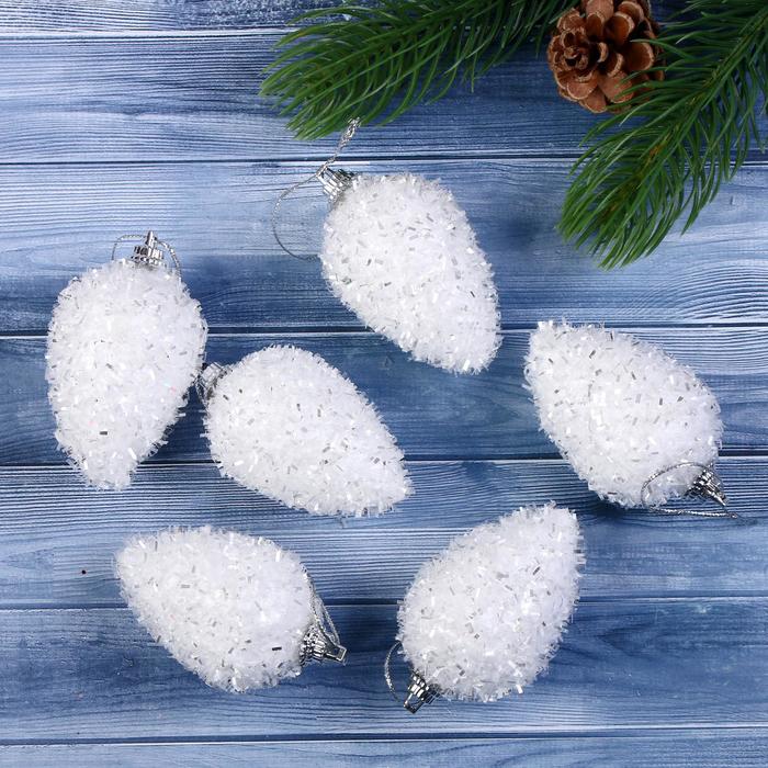 

Елочная игрушка Зимнее волшебство Сосулька-пушинка Р00012810 6 шт. белый, Сосулька - пушинка