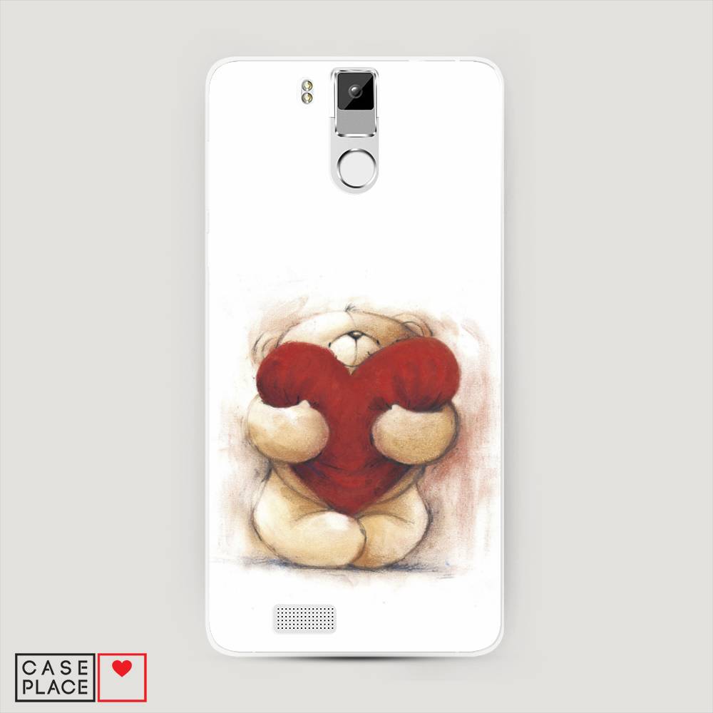 

Чехол Awog на Oukitel K6000 Pro / Оукитель K6000 Pro "Мишка с сердцем 1", Белый;красный;бежевый, 230150-6