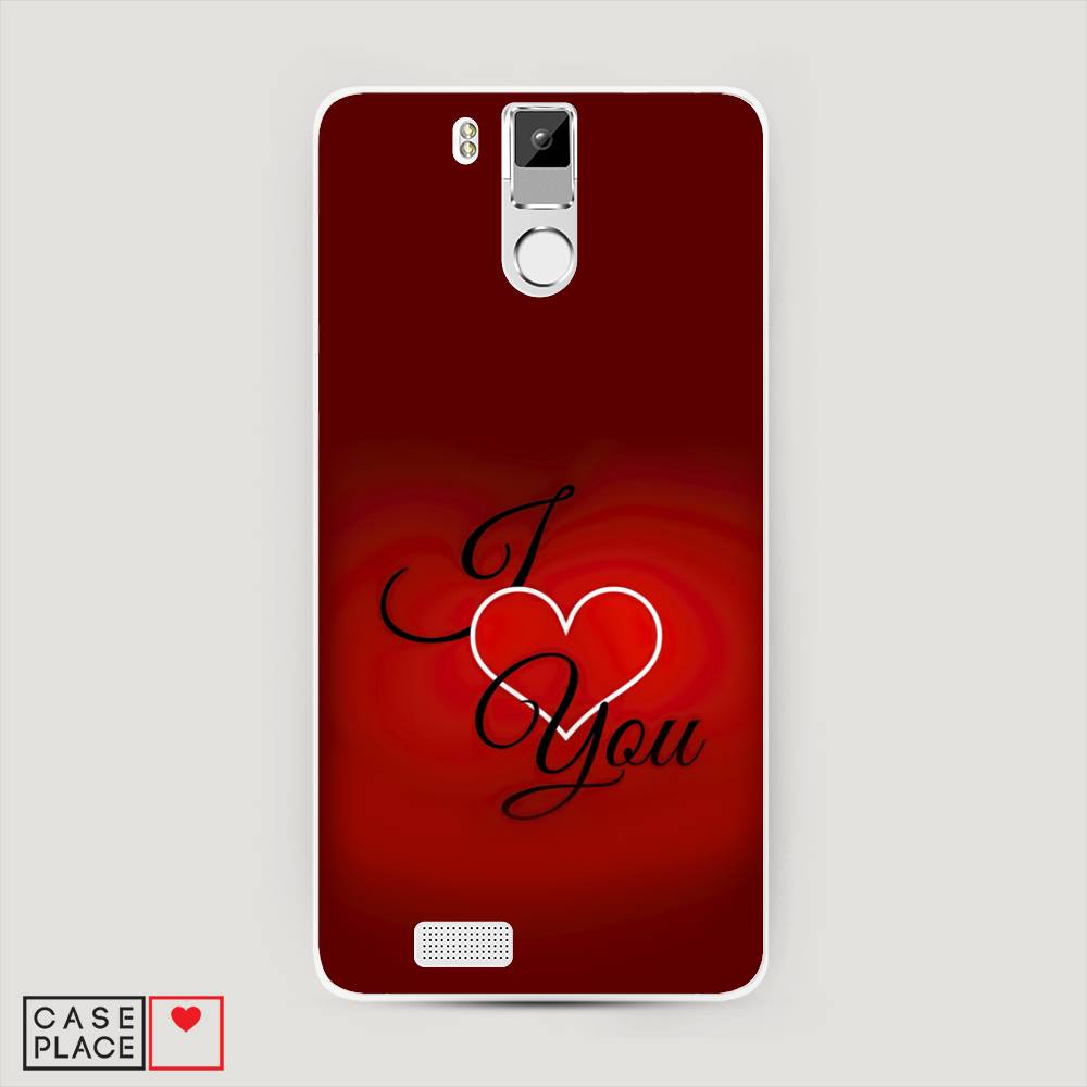 

Чехол Awog на Oukitel K6000 Pro / Оукитель K6000 Pro "I love you 3", Красный;черный, 230150-6