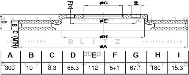 

BLITZ BS0548 Диск тормозной 1шт