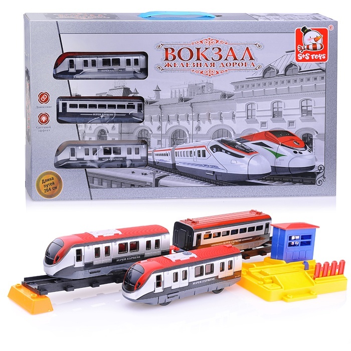 

S+S Toys 2 вагона, 12 сегментов дороги, детали для постройки станции, 2 вагона, 12 сегментов дороги, детали для постройки станции