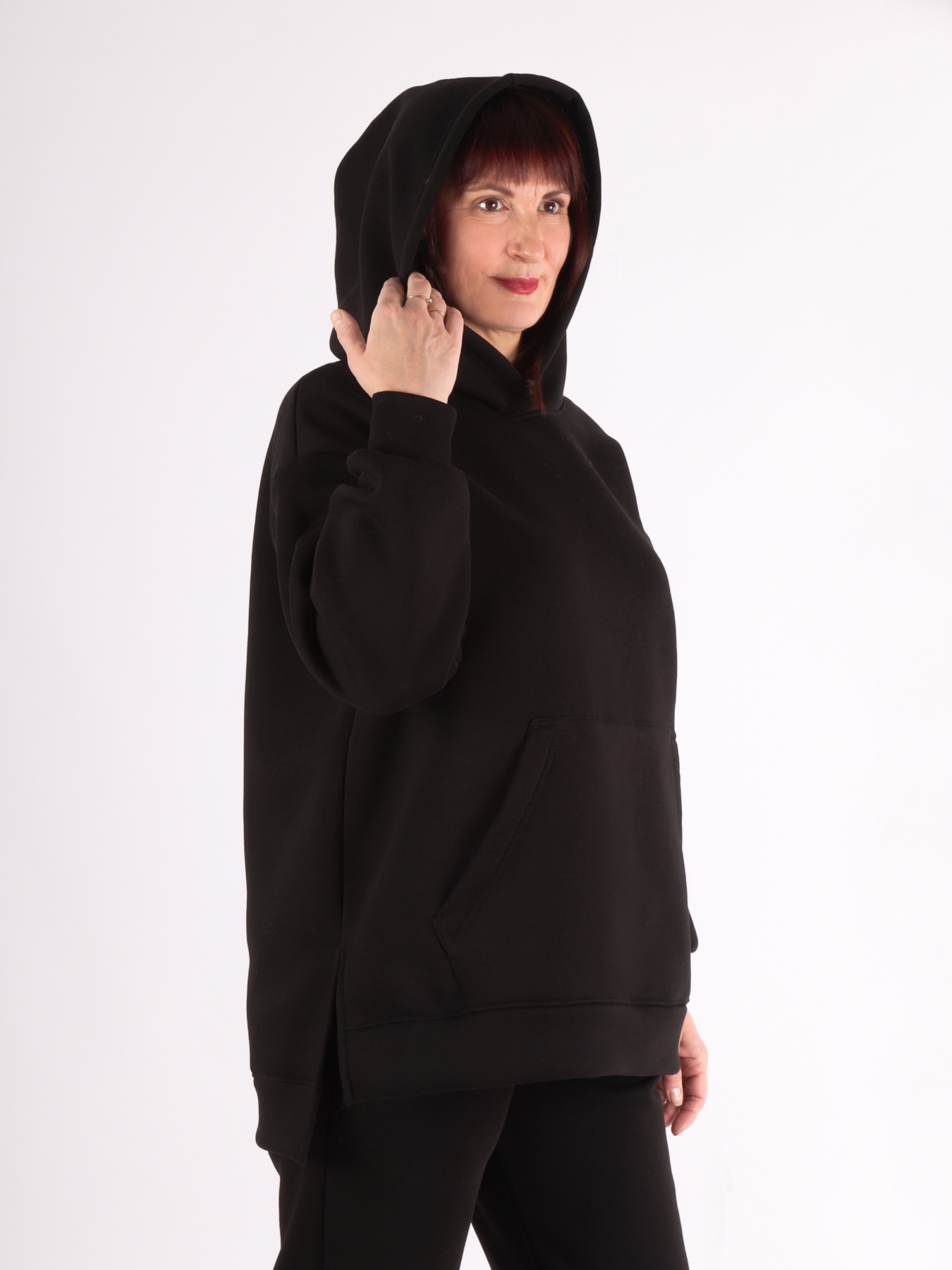 

Костюм женский NoBrand оверсайз черный 44 RU, оверсайз
