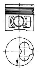 

91 386 620 поршень d79.5x1.75x2x3 +0.5 Audi 80/100, VW Passat/T4 1.9D/2.4D 89>