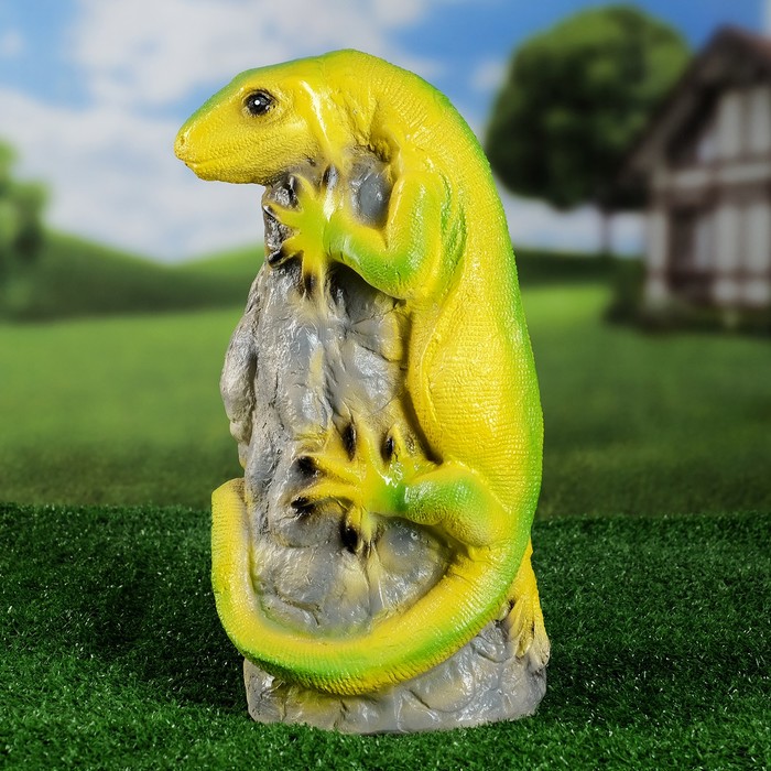 

Садовая фигура "Игуана на камне" 38см, Разноцветный