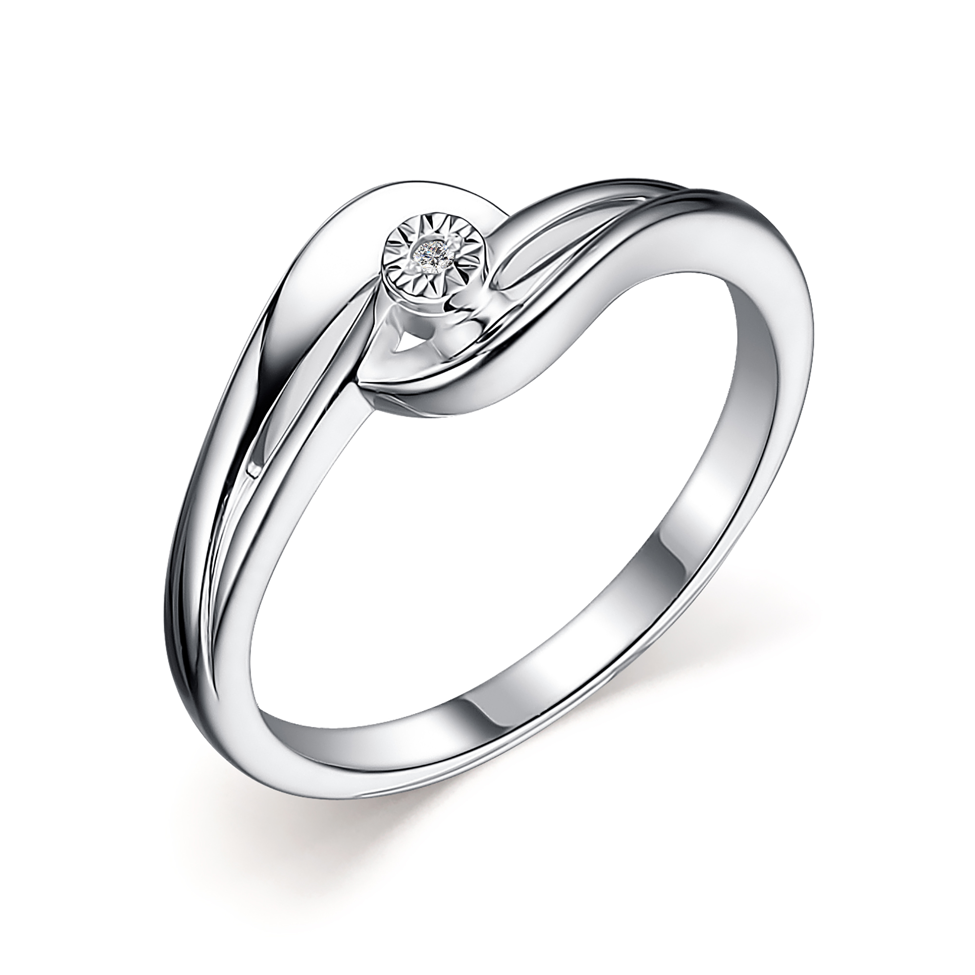 

Кольцо из серебра с бриллиантом р.16,5 АЛЬКОР 01-2377/000Б-00, 01-2377/000Б-00