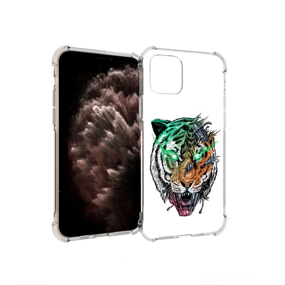 

Чехол MyPads Tocco для Apple iPhone 11 Pro робо-тигр, Прозрачный, Tocco