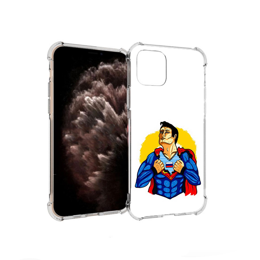 

Чехол MyPads Tocco для Apple iPhone 11 Pro русский супермен, Прозрачный, Tocco