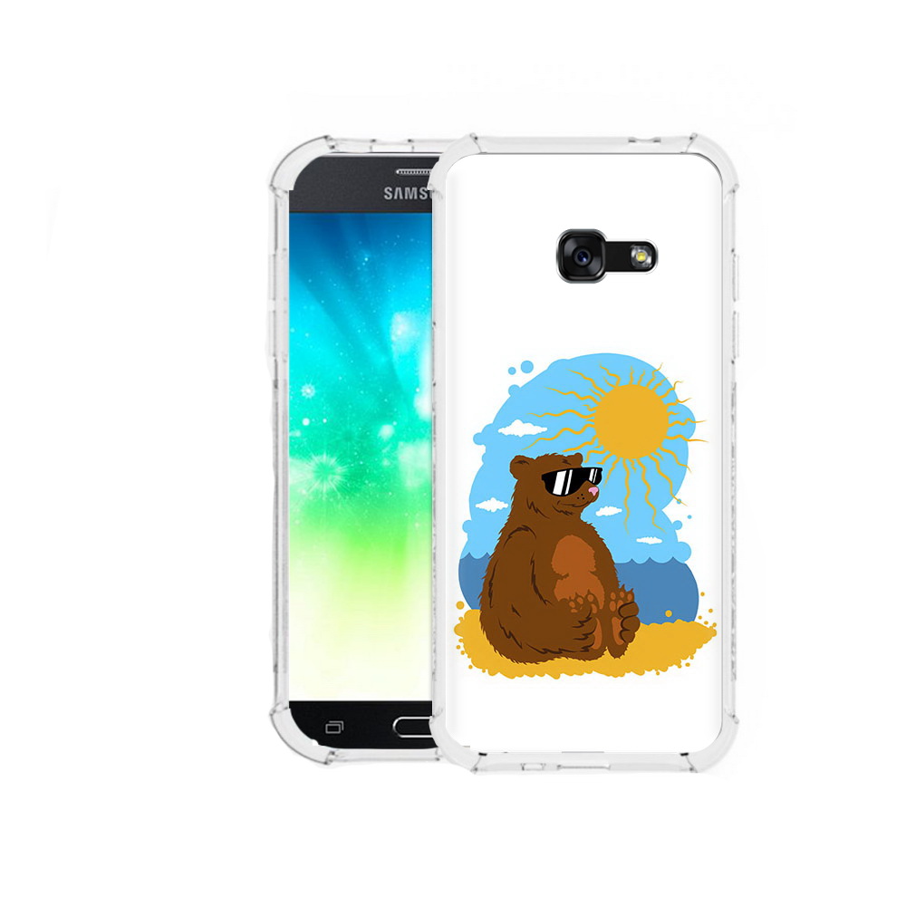 

Чехол MyPads Tocco для Samsung Galaxy A3 (2016) медведь на чиле, Прозрачный, Tocco