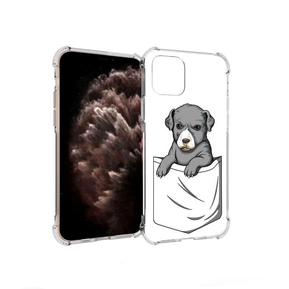 

Чехол MyPads Tocco для Apple iPhone 11 Pro собачка в кармане, Прозрачный, Tocco