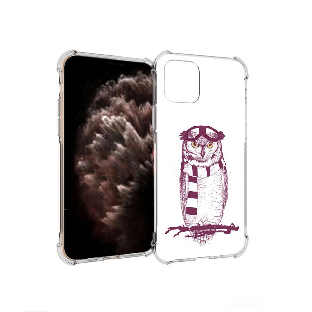 

Чехол MyPads Tocco для Apple iPhone 11 Pro сова-летчик, Прозрачный, Tocco