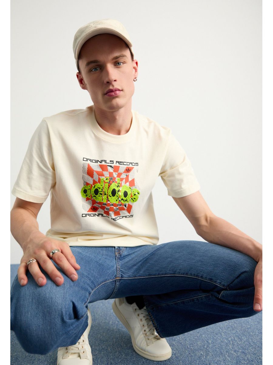 

Футболка мужская Adidas Originals AD122O11E бежевая L, Бежевый, AD122O11E